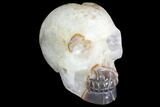 Polished Quartz/Agate Crystal Skull #148110-1
